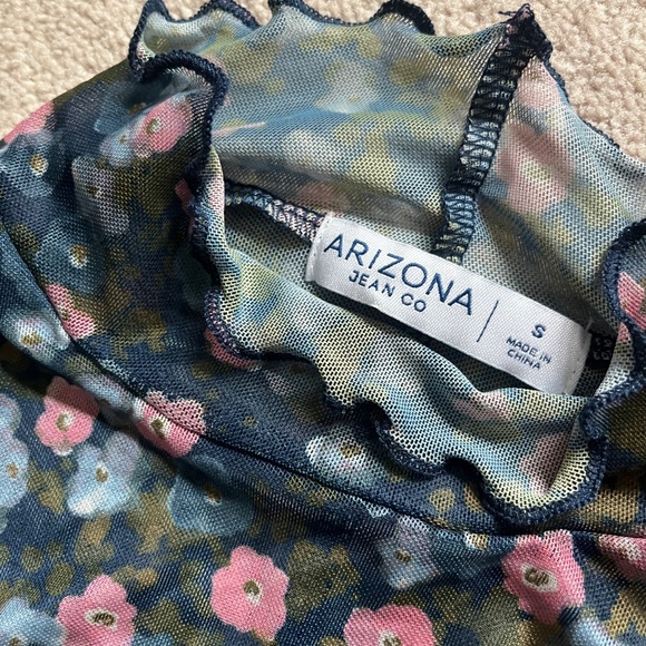 Arizona Jean Company navy floral dress small NWT - Picture 2 of 5